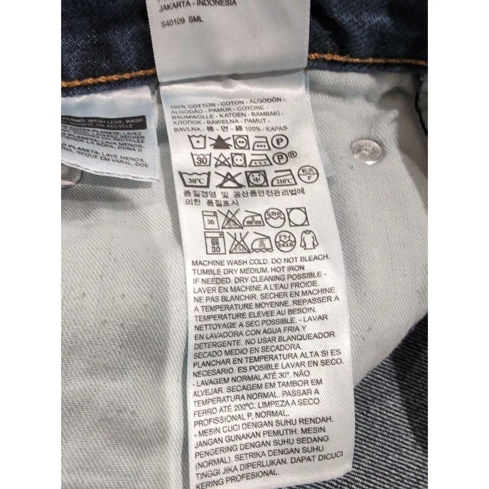 LEVI'S 514 DENIM JEANS MENS 38X30 DARK WASH BLUE STRAIGHT 9